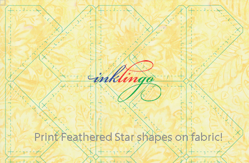 Print Feathered Star shapes on fabric