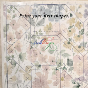 Shapes printed on fabric with Inklingo