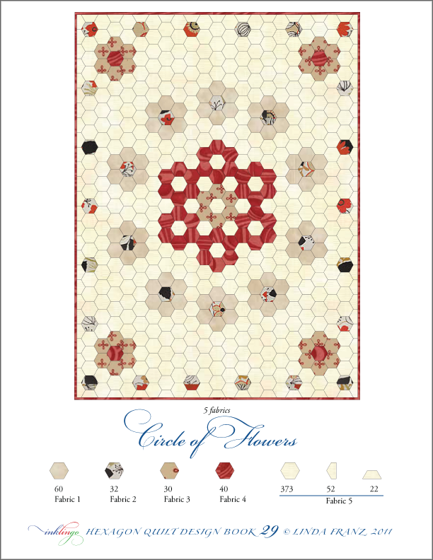 Inklingo Hexagons in Electric Quilt - Quilt with Inklingo