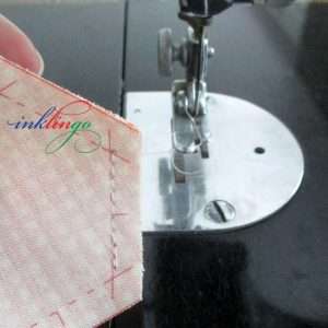 sew with lines printed on fabric