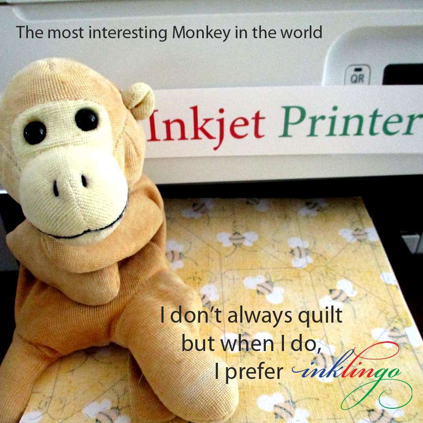 Monkey prints on fabric