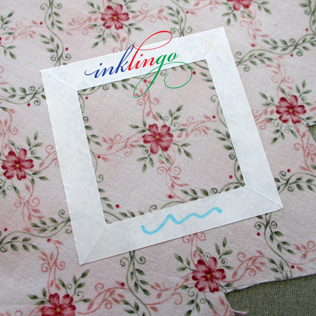 fussy cut square in a square