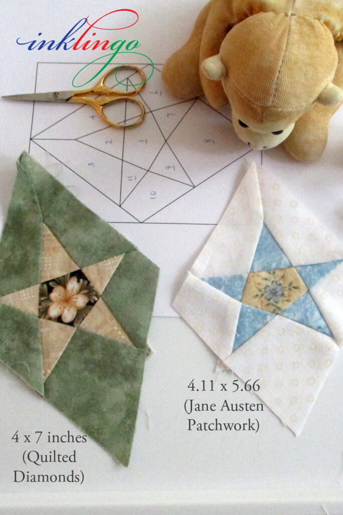 Quilted Diamonds and Jane Austen Quilt