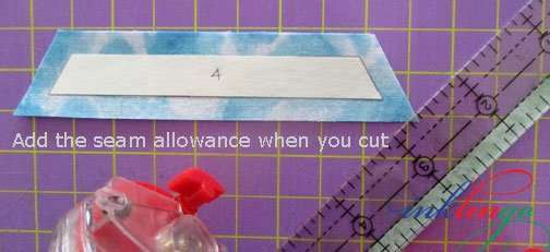 Add the seam allowance when you cut