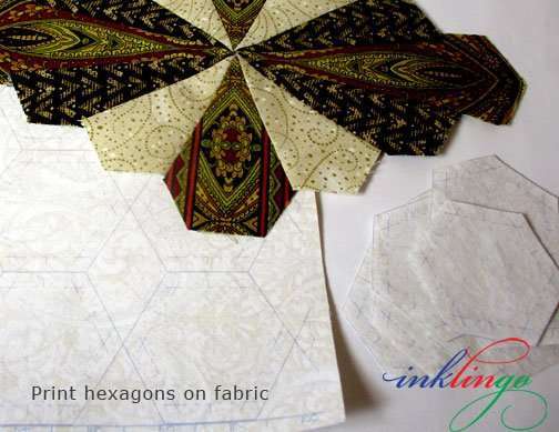 Print hexagons on fabric