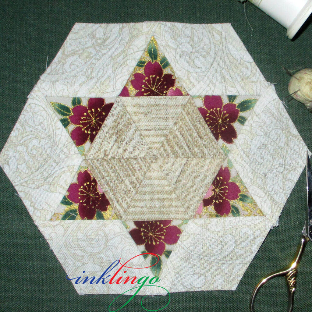 Pieced Hexagons with Inklingo