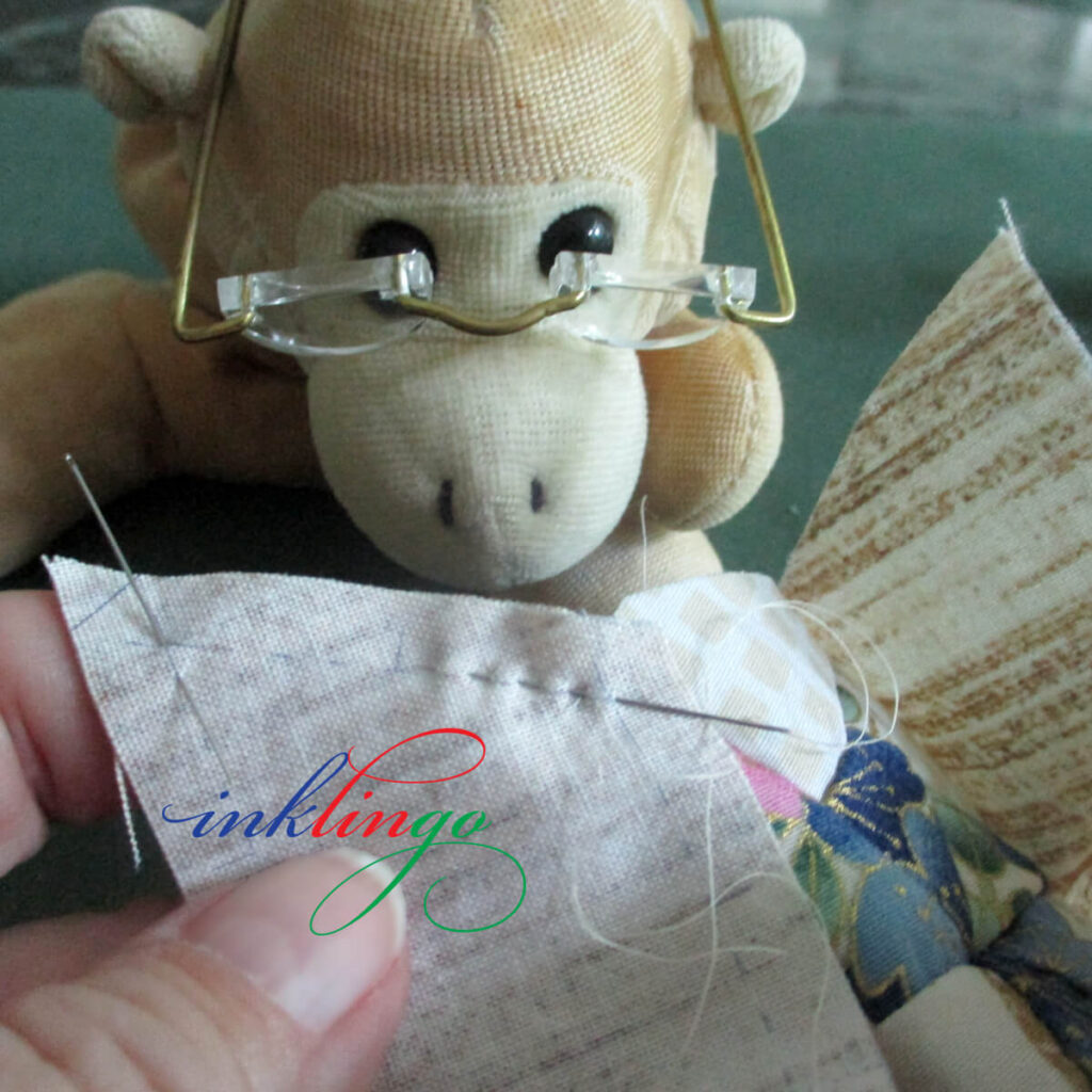 Sew Pieced Hexagons with a Running Stitch
