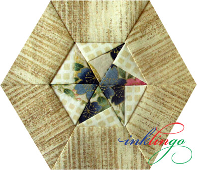 Pieced Hexagons with Inklingo