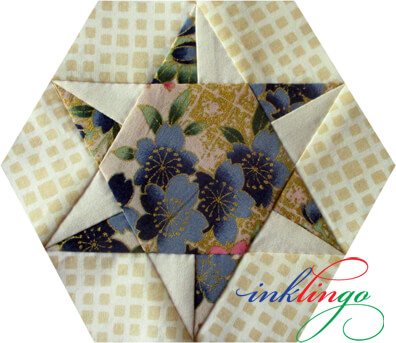Pieced Hexagons with Inklingo