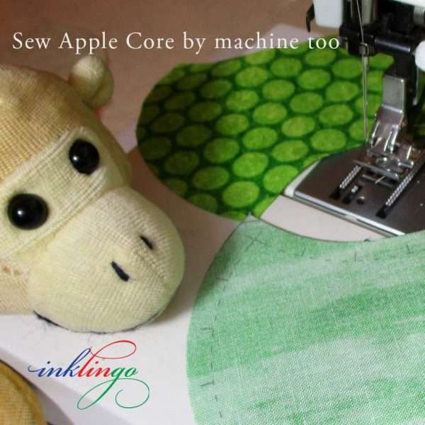 sew apple core by machine