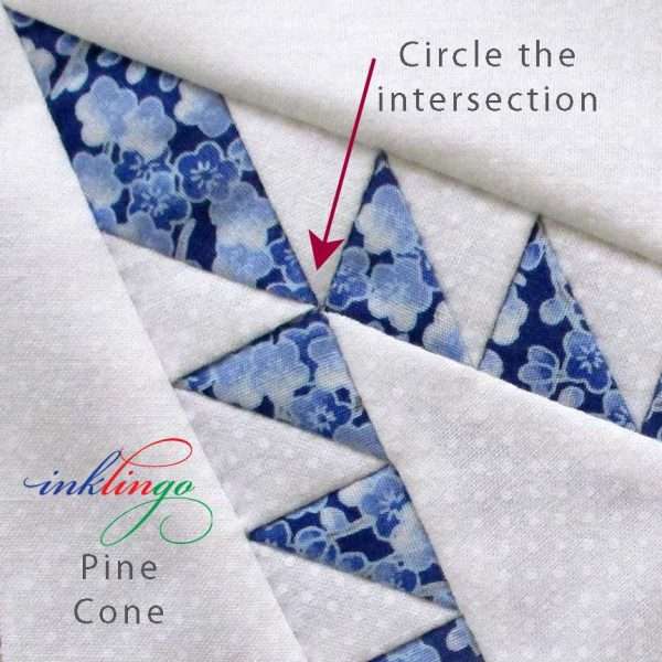 Inklingo Pine Cone quilt block