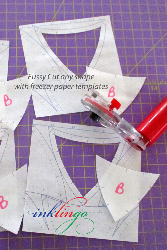 Fussy Cutting with Freezer Paper Templates