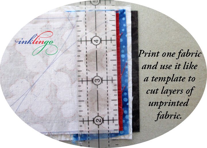 Print on fabric for a cutting guide