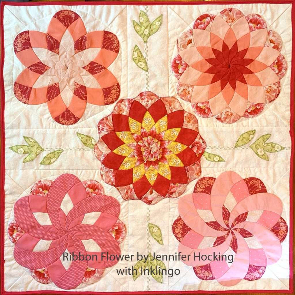 Ribbon Flower Baby Quilt by Jennifer Hocking