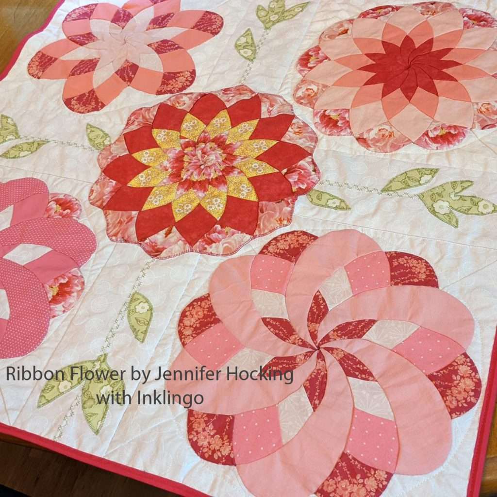 Ribbon Flower Baby Quilt by Jennifer Hocking