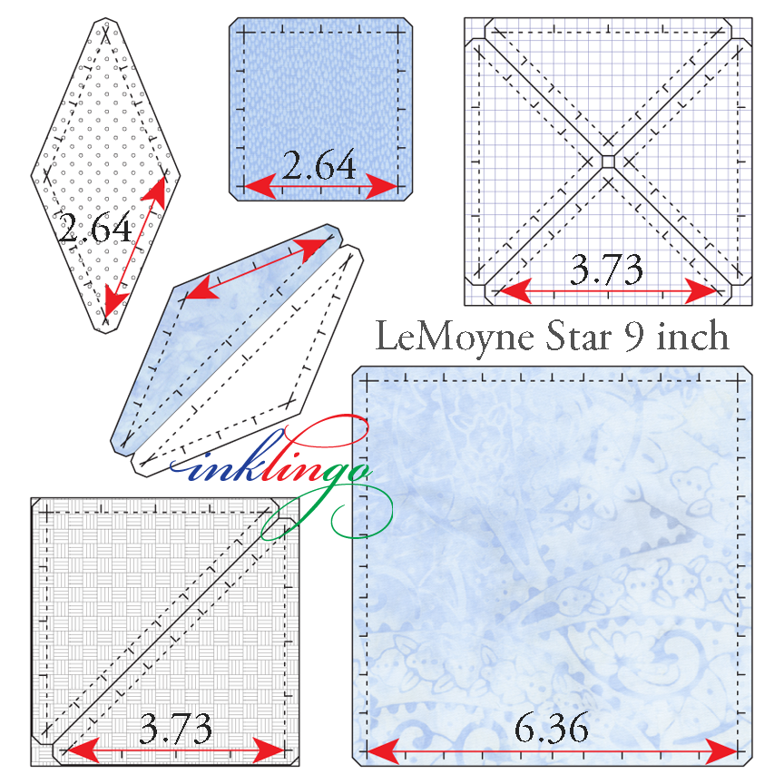 templates for LeMoyne Star 9 inch