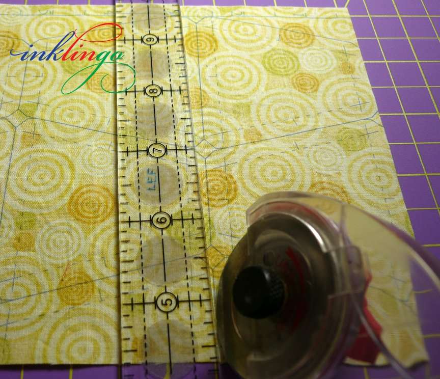 Rotary cut tumblers printed on fabric