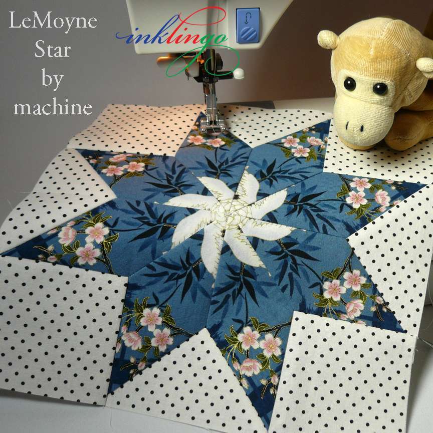 LeMoyne Star fussy cut by machine