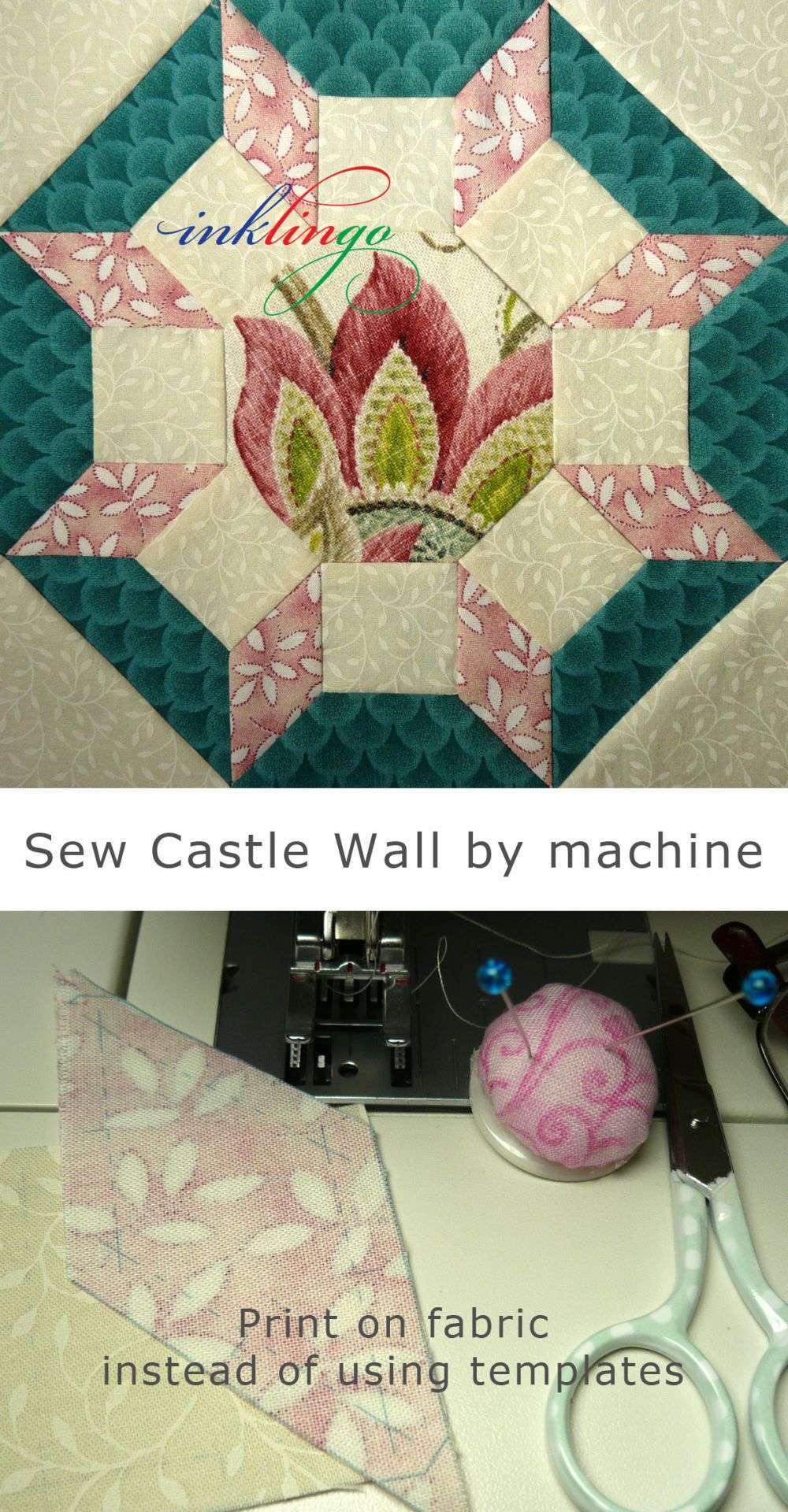 Sew Castle Wall quilt by machine