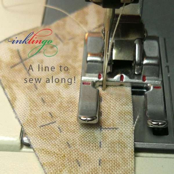 Sew along a line with Inklingo