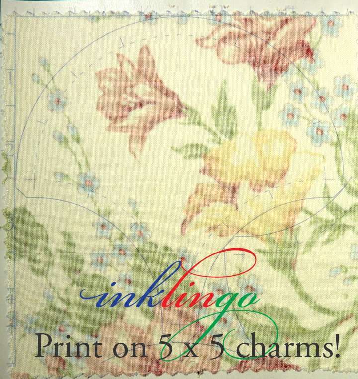 Print Clamshell Quilt Template on charms