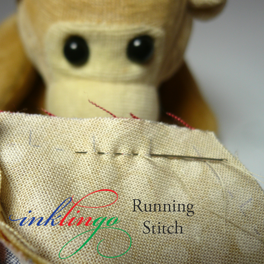 Sew with a running stitch