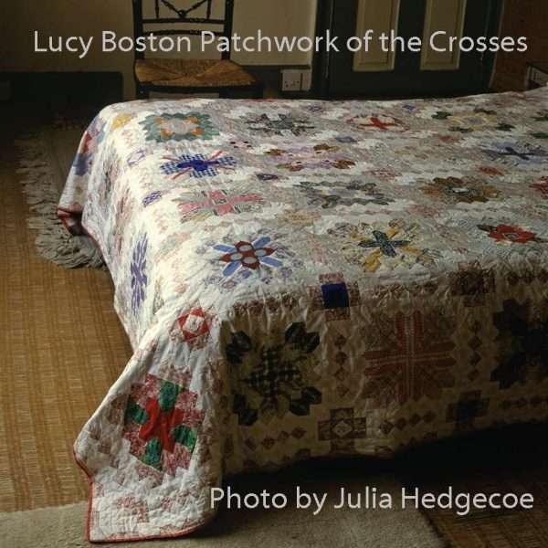 Lucy Boston Patchwork of the Crosses on bed