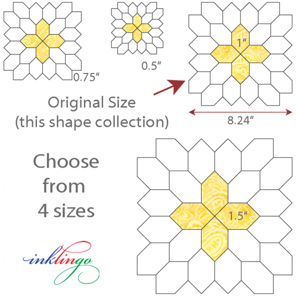 4 Inklingo POTC Hexagon Sizes