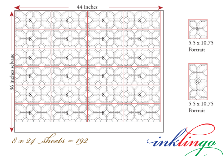 POTC Hexagons per Yard 0.375 inch