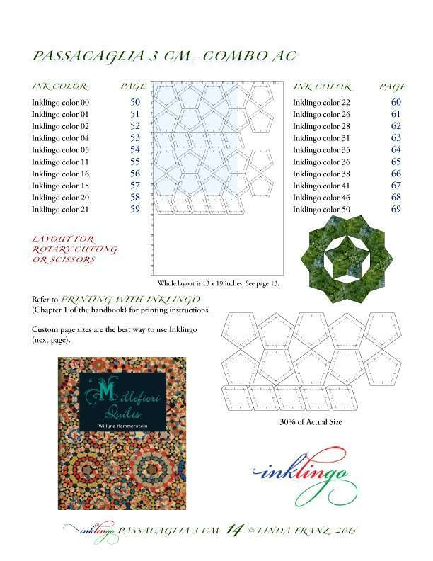 Print Passaaglia templates on fabric