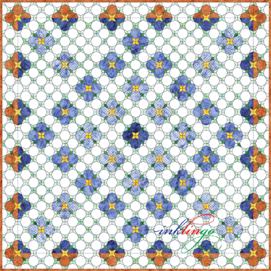 Inklingo Periwinkle Octagon Border Design