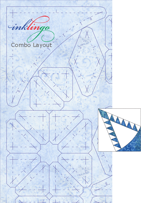 print templates for Pine Cone Quilt Block on fabric