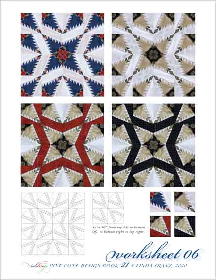 Pine Cone Quilt Design Book sample page