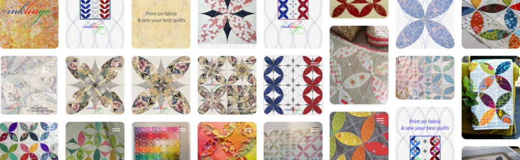 Selection of orange peel quilt designs on Pinterest