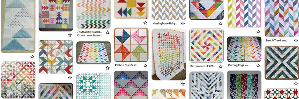 Selection of Triangle Quilts on Pinterest