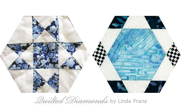 Quilted Diamonds # 49 as hexagons