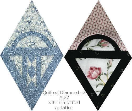 Quilted Diamonds 2 # 27 with simplified variation