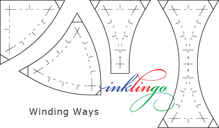 templates for Winding Ways 3-inch blocks