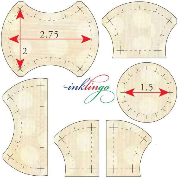 templates for Apple Core 2 inch