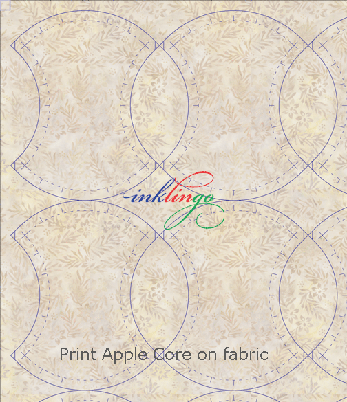 print apple core shapes on fabric