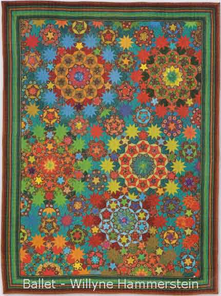 Ballet quilt Millefiori Quilts by Willyne Hammerstein