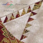 Inklingo Pine Cone quilt block
