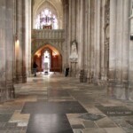 Jane Austen's grave in Winchester Cathedral