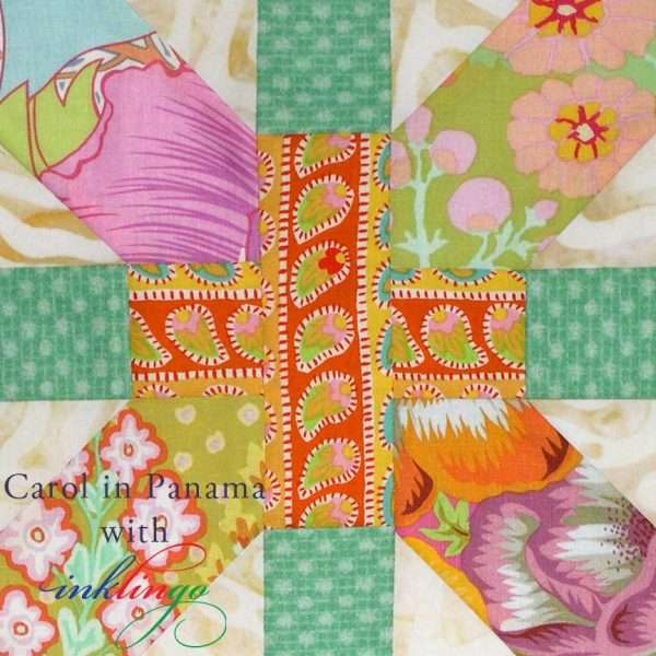 Japanese X quilt block by Carol Skinner in Panama