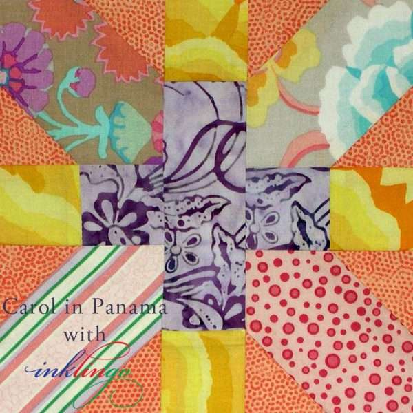 Japanese X quilt block by Carol Skinner in Panama