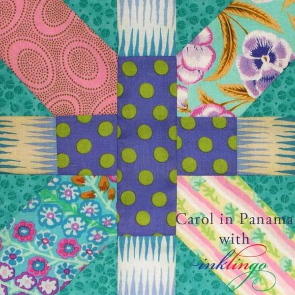 Japanese X quilt block by Carol Skinner in Panama