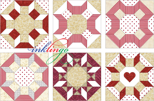 variations of Castle Wall Quilt Block