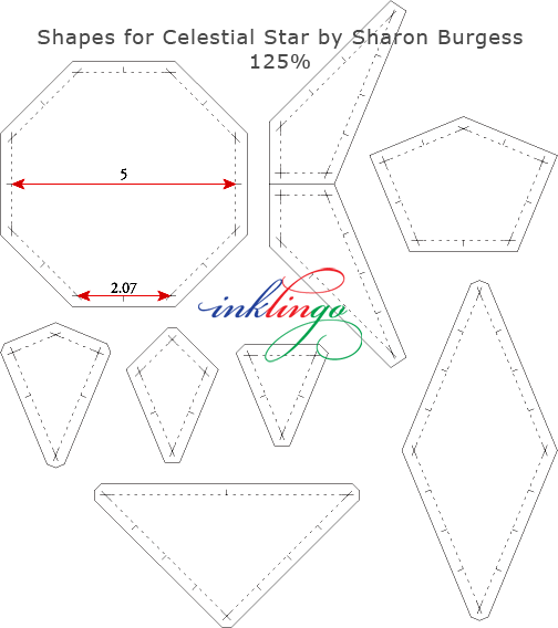 templates for Celestial Star quilt