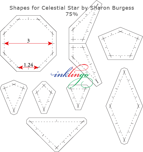 templates for Celestial Star quilt