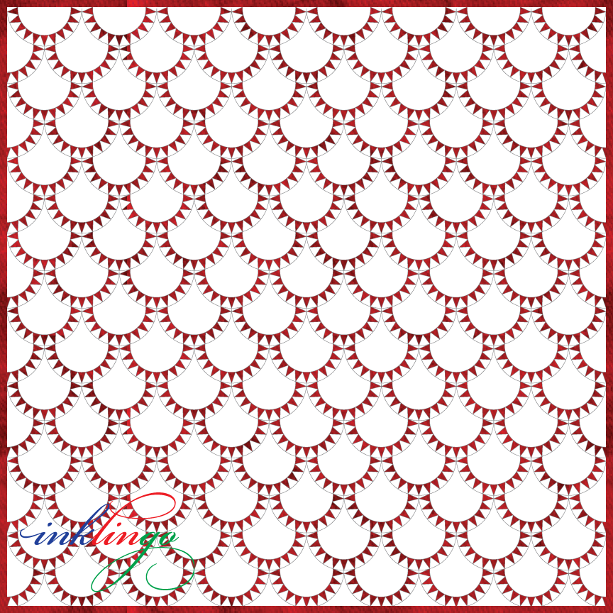 setting for Clamshell Pickle quilt blocks